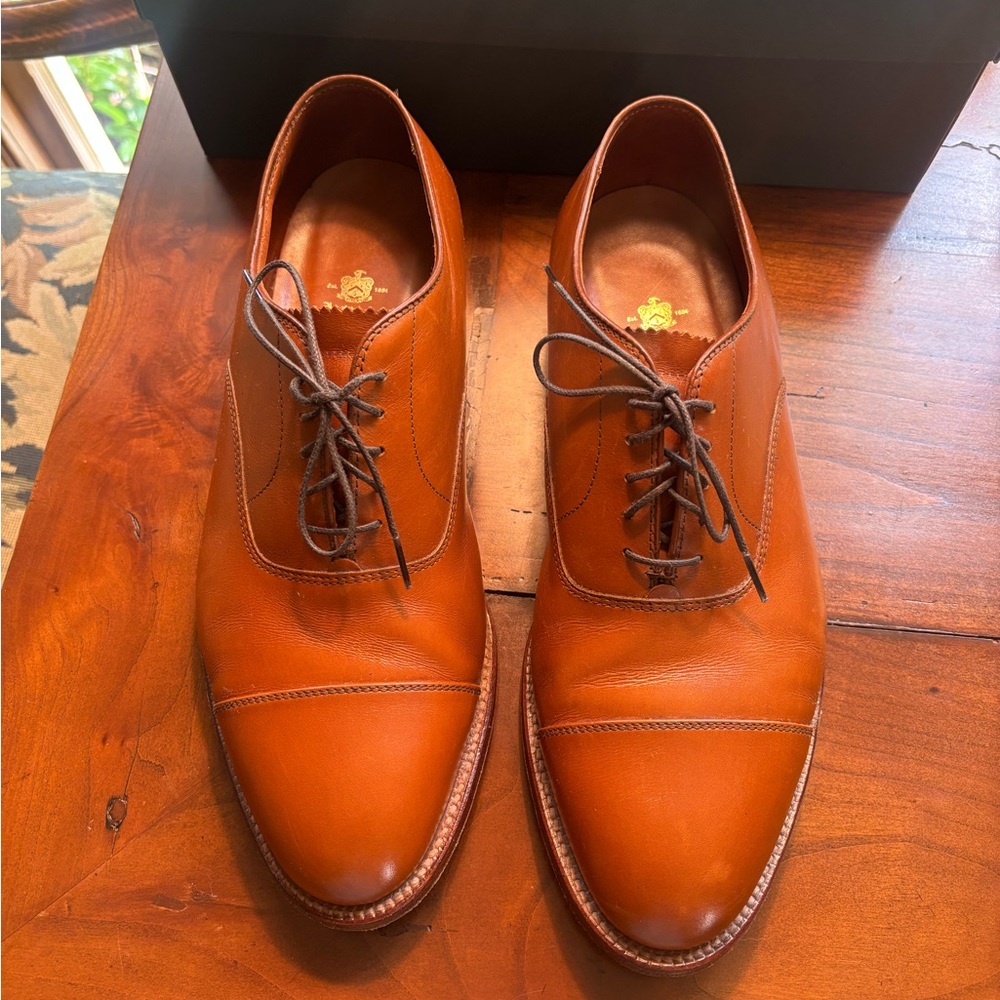 Alden Brown Leather Cap-Toe Derby Oxfords - Picture 4 of 13